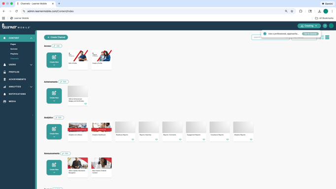 Course Creation Progress